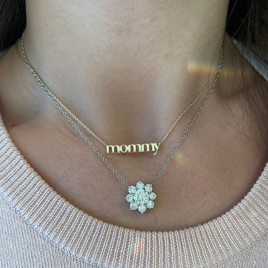 14K Lowercase ‘mommy’ Necklace
