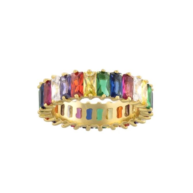 Rainbow Eternity Band - Retail Therapy Jewelry
