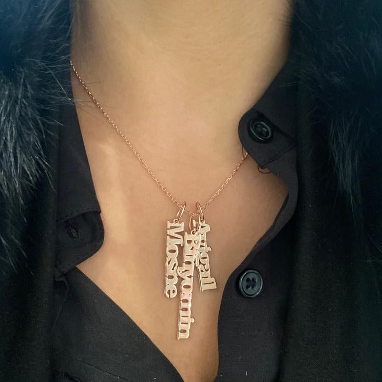 Nadine Vertical Hanging Mommy Necklace