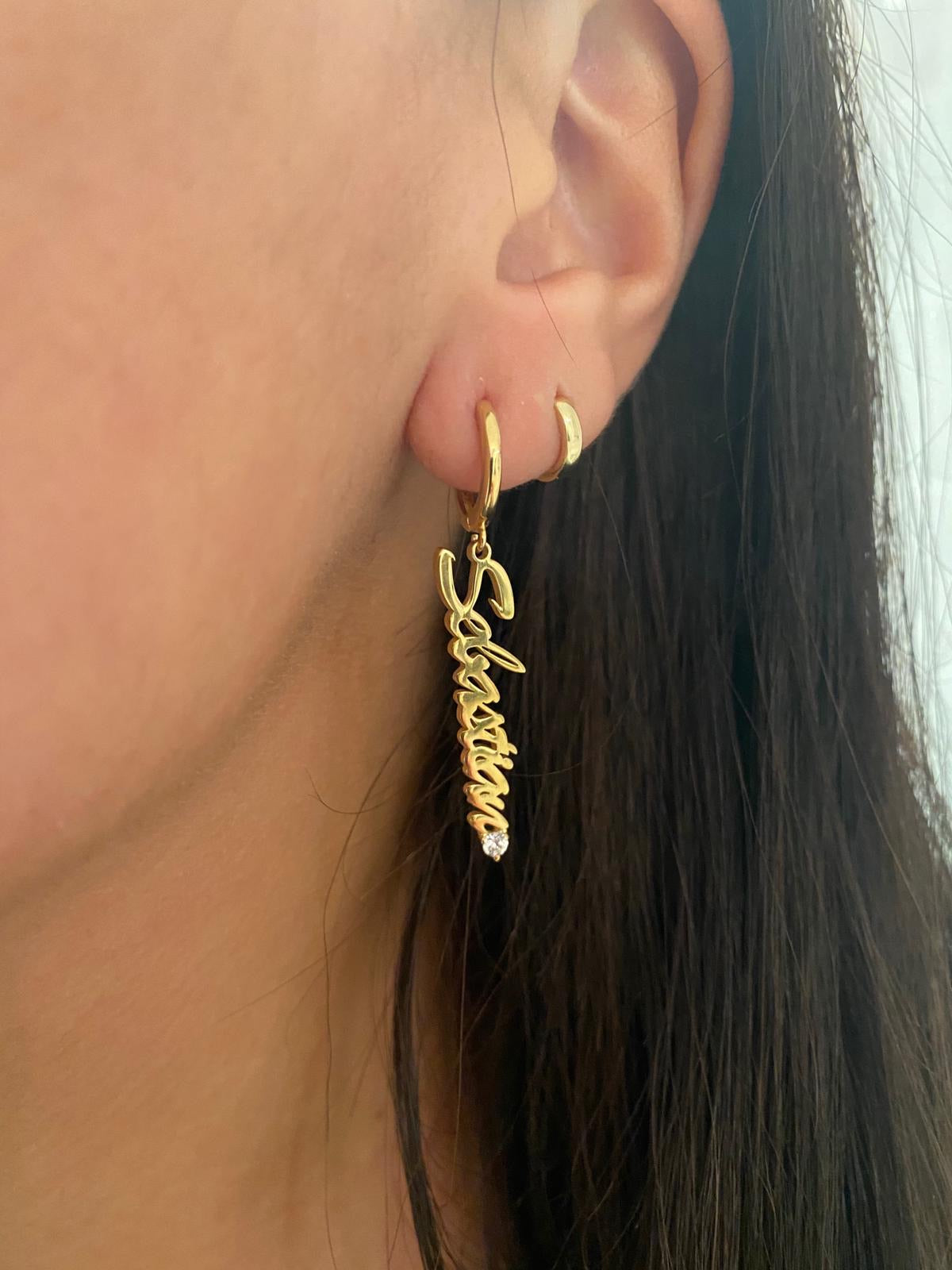 Script Hanging Name Earrings - Retail Therapy Jewelry
