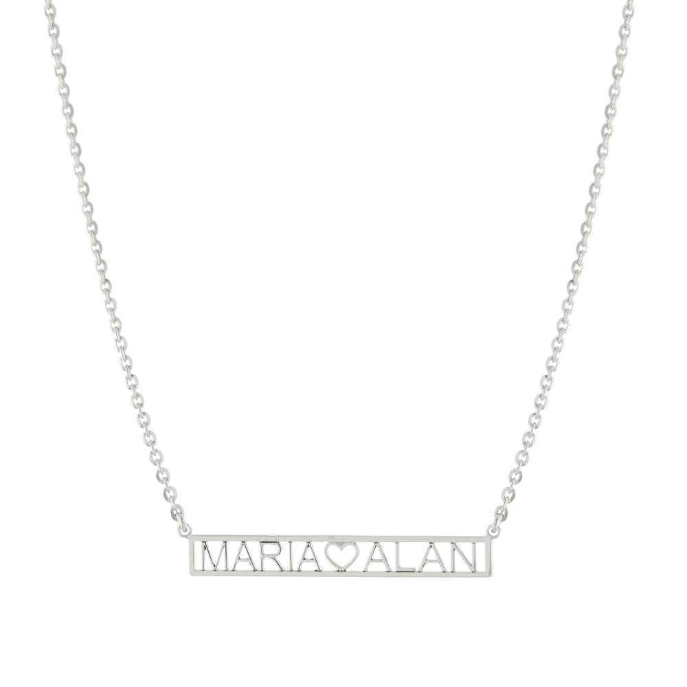 Maria Bar Engraved Necklace