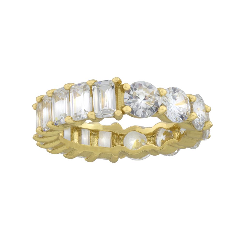 Round & Baguette Eternity Band - Retail Therapy Jewelry